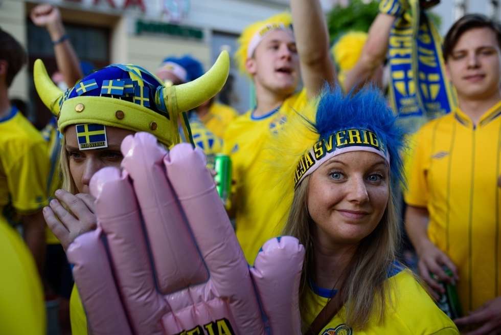  Kibice Szwecji i Polski przed meczem (zdjęcie 49) - Autor: Andrzej Mikulski