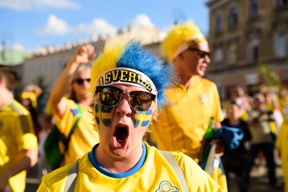  Kibice Szwecji i Polski przed meczem (zdjęcie 20) - Autor: Andrzej Mikulski