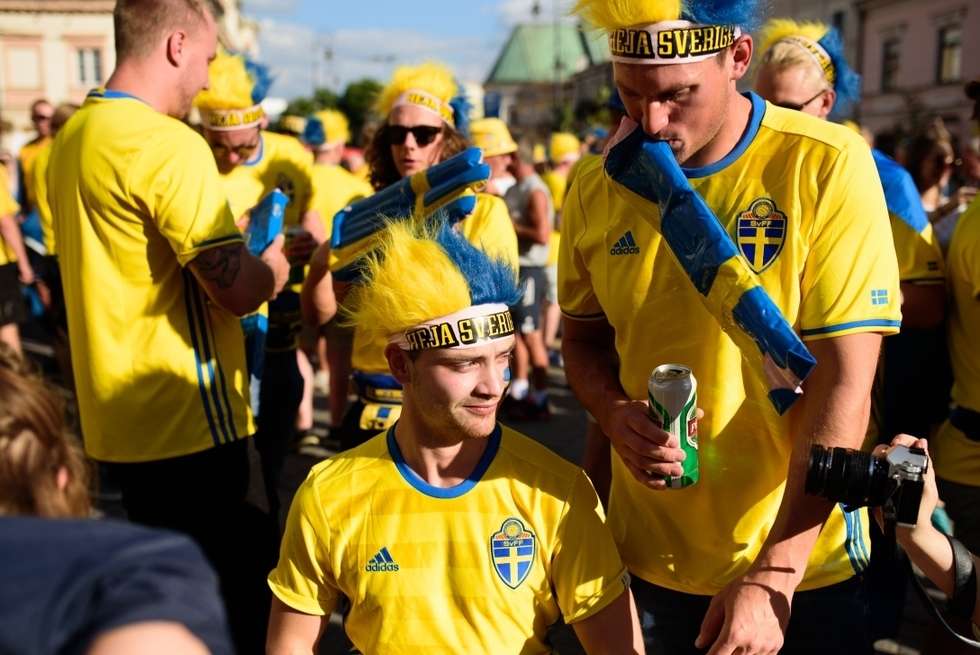  Kibice Szwecji i Polski przed meczem (zdjęcie 18) - Autor: Andrzej Mikulski