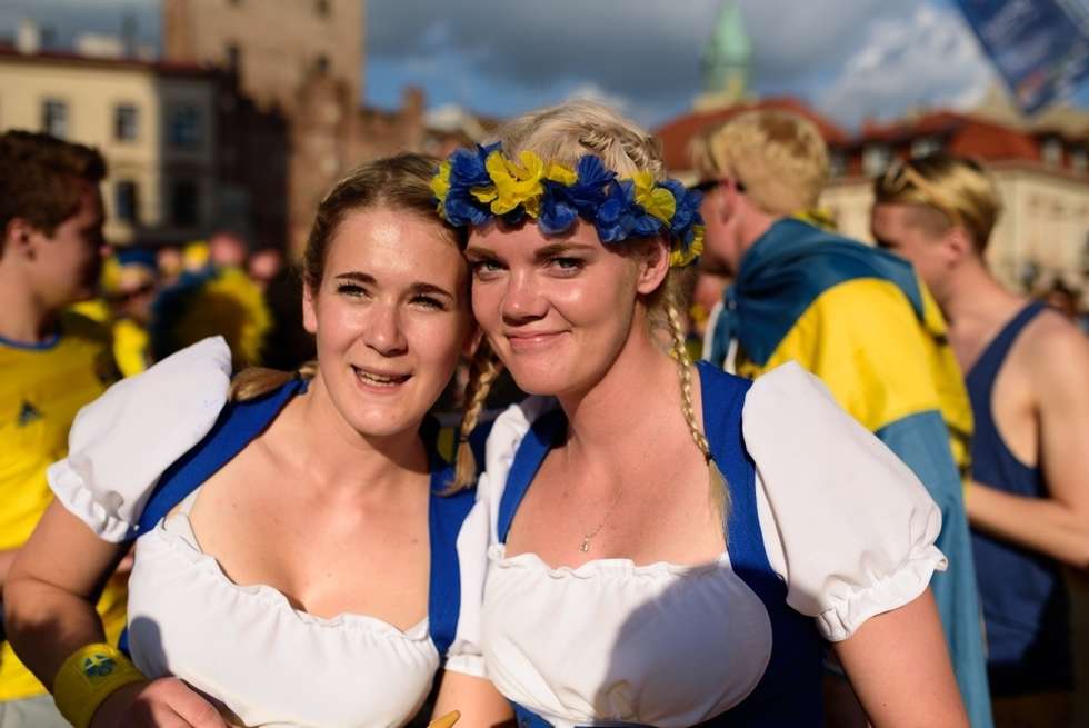  Kibice Szwecji i Polski przed meczem (zdjęcie 28) - Autor: Andrzej Mikulski