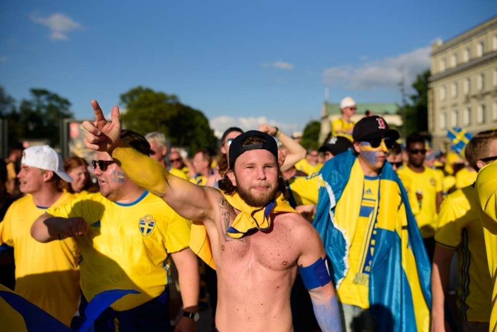  Kibice Szwecji i Polski przed meczem (zdjęcie 48) - Autor: Andrzej Mikulski