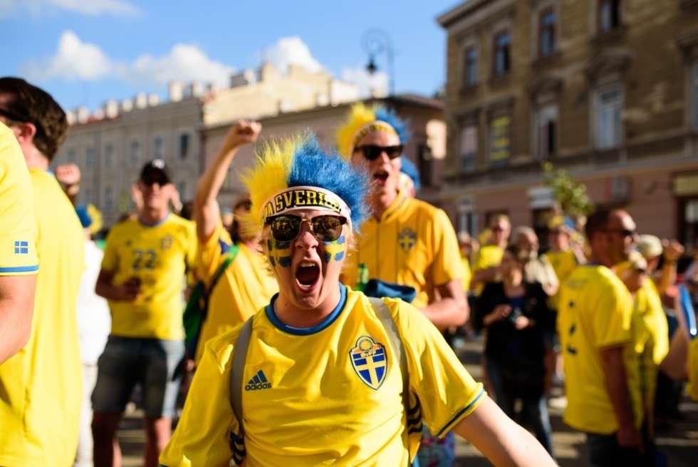  Kibice Szwecji i Polski przed meczem (zdjęcie 19) - Autor: Andrzej Mikulski