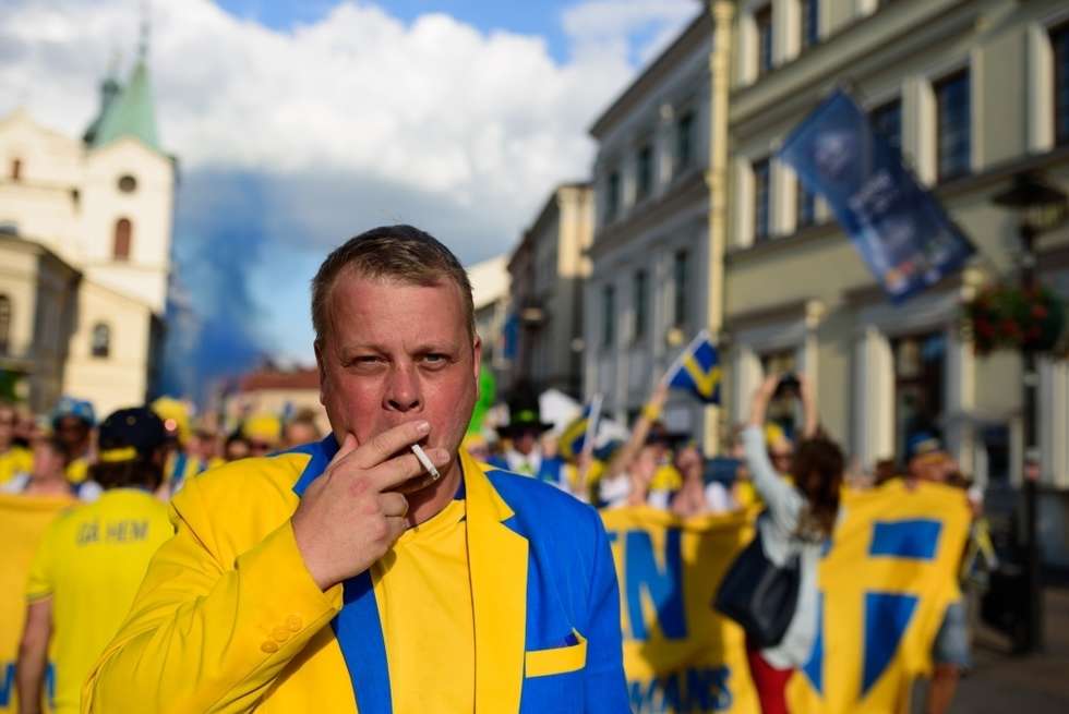  Kibice Szwecji i Polski przed meczem (zdjęcie 37) - Autor: Andrzej Mikulski