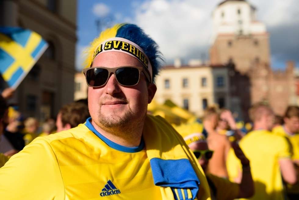  Kibice Szwecji i Polski przed meczem (zdjęcie 25) - Autor: Andrzej Mikulski
