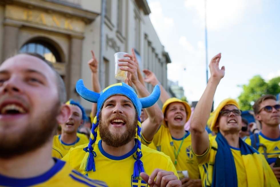  Kibice Szwecji i Polski przed meczem (zdjęcie 62) - Autor: Andrzej Mikulski