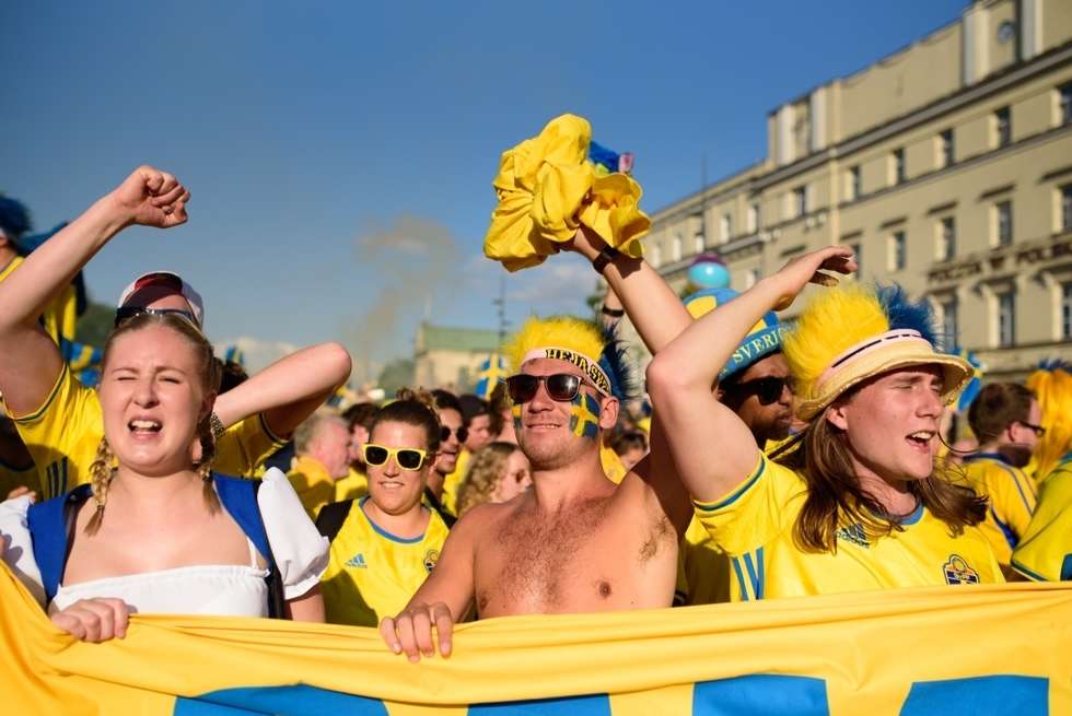  Kibice Szwecji i Polski przed meczem (zdjęcie 57) - Autor: Andrzej Mikulski
