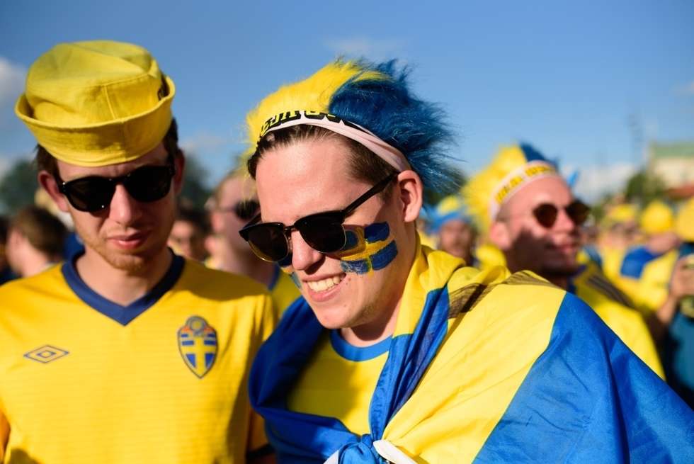  Kibice Szwecji i Polski przed meczem (zdjęcie 58) - Autor: Andrzej Mikulski