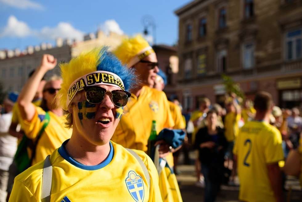  Kibice Szwecji i Polski przed meczem (zdjęcie 23) - Autor: Andrzej Mikulski