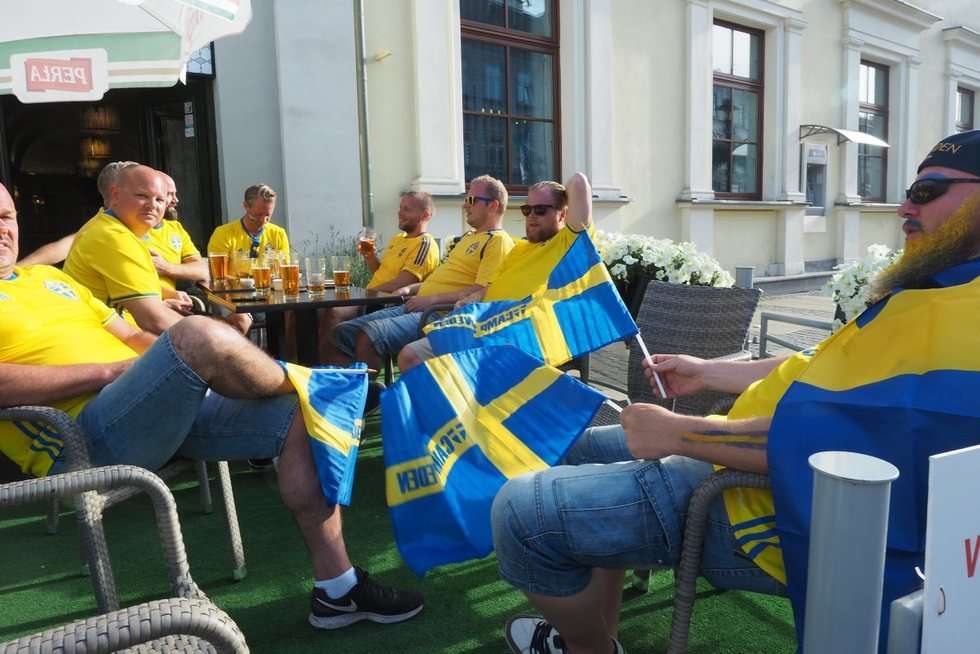   Szwedzcy kibice znów przeszli przez miasto  (zdjęcie 42) - Autor: Maciej Kaczanowski