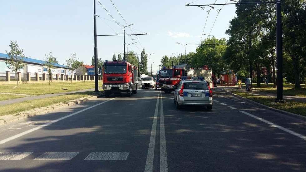  Wypadek na ul. Diamentowej w Lublinie  - Autor: Anna / Alarm 24