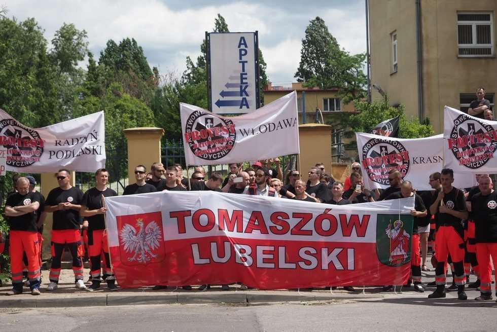 Protest ratowników medycznych w Lublinie (zdjęcie 28) - Autor: Wojciech Nieśpiałowski