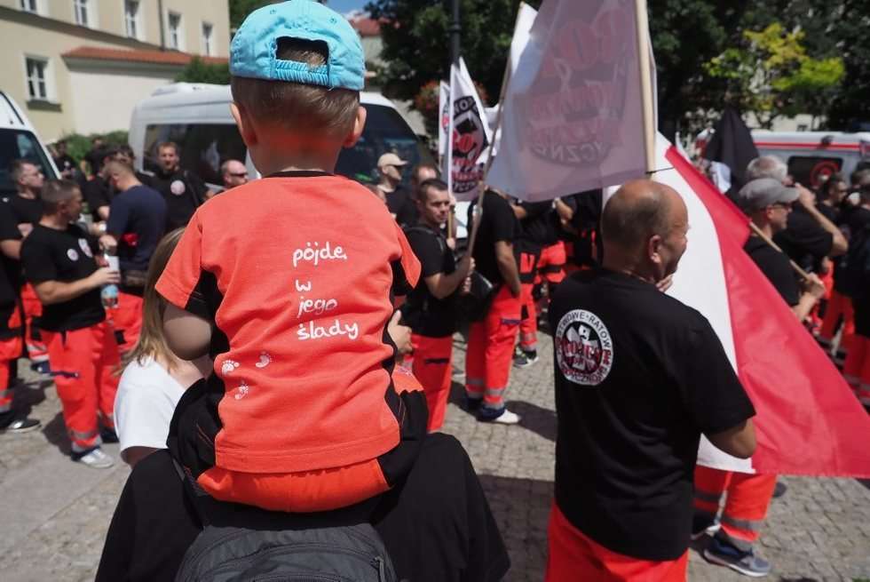  Protest ratowników medycznych w Lublinie (zdjęcie 6) - Autor: Wojciech Nieśpiałowski