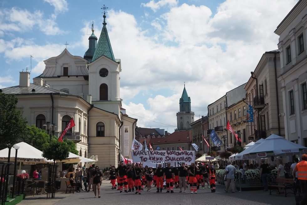  Protest ratowników medycznych w Lublinie (zdjęcie 14) - Autor: Wojciech Nieśpiałowski