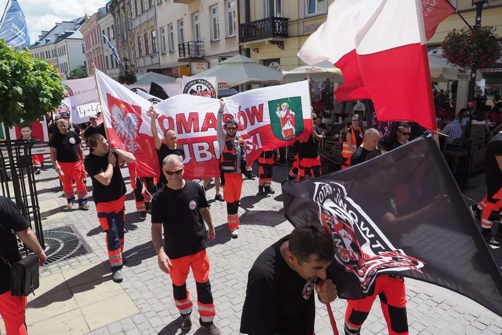  Protest ratowników medycznych w Lublinie (zdjęcie 18) - Autor: Wojciech Nieśpiałowski