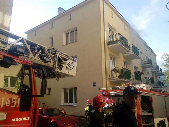 Lublin: Pożar mieszkania przy ul. Cichej - Autor: Dominik Smaga