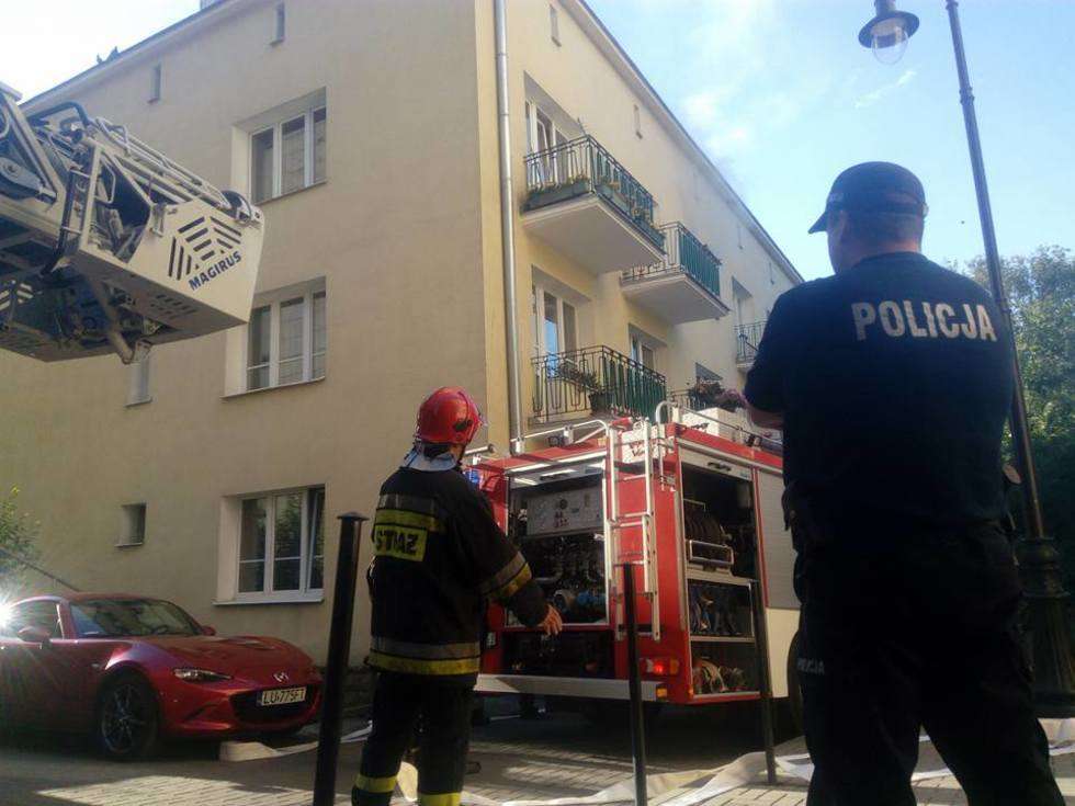  Lublin: Pożar mieszkania przy ul. Cichej  - Autor: Dominik Smaga