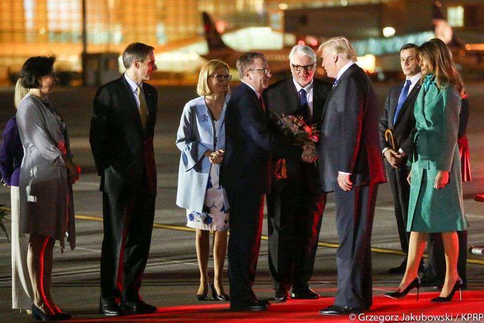  Donald Trump wylądował w Warszawie (zdjęcie 3) - Autor: Grzegorz Jakubowski / KPRP