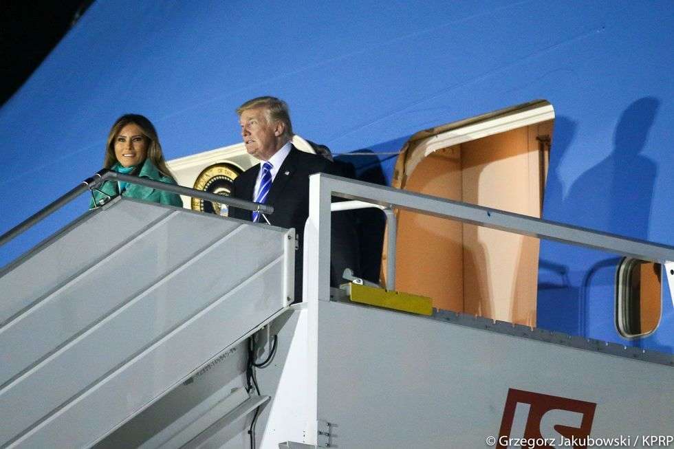  Donald Trump wylądował w Warszawie (zdjęcie 7) - Autor: Grzegorz Jakubowski / KPRP