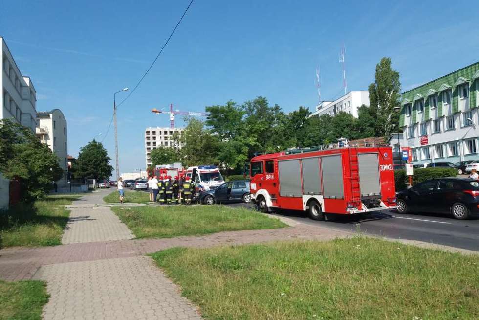  Wypadek na ul. Północnej w Lublinie (zdjęcie 1) - Autor: GZ