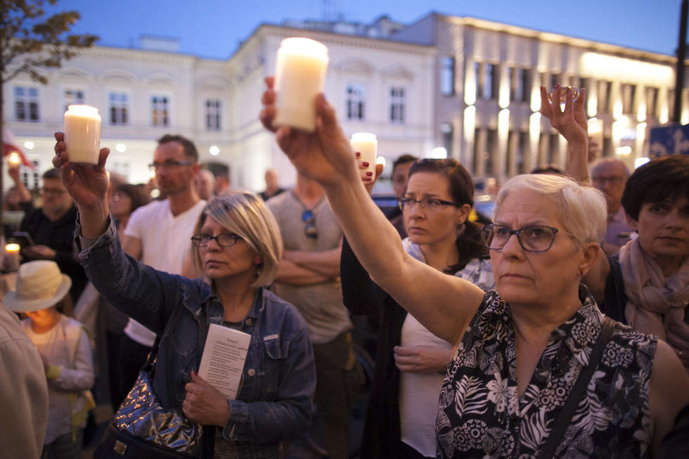  Protest przed Sądem Okręgowym w Lublinie  - Autor: Jacek Szydłowski