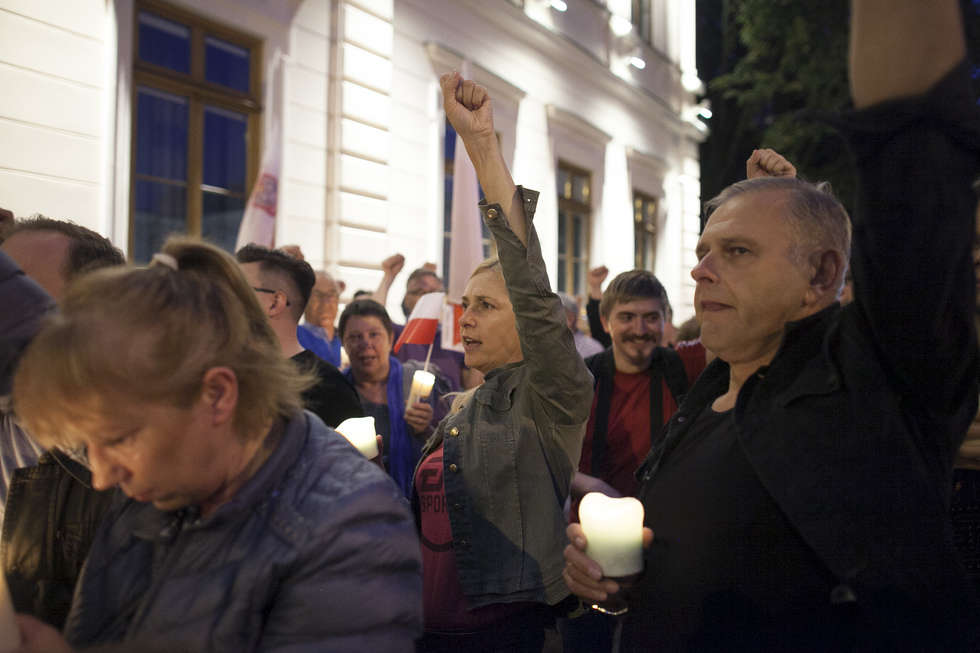  Protest przed sądem w Lublinie (zdjęcie 23) - Autor: Jacek Szydłowski