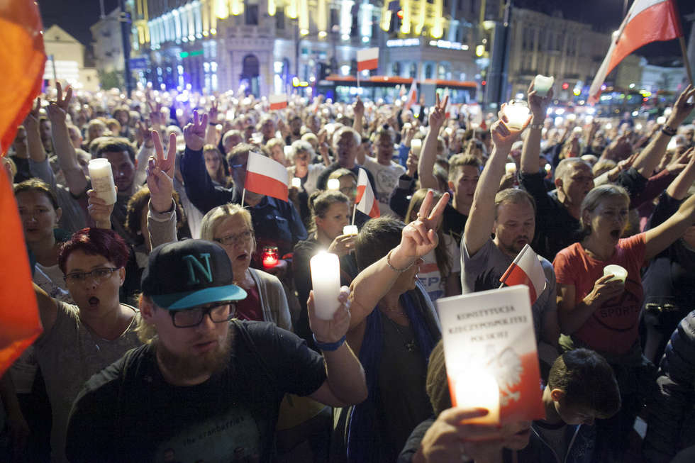  Protest przed sądem w Lublinie (zdjęcie 6) - Autor: Jacek Szydłowski
