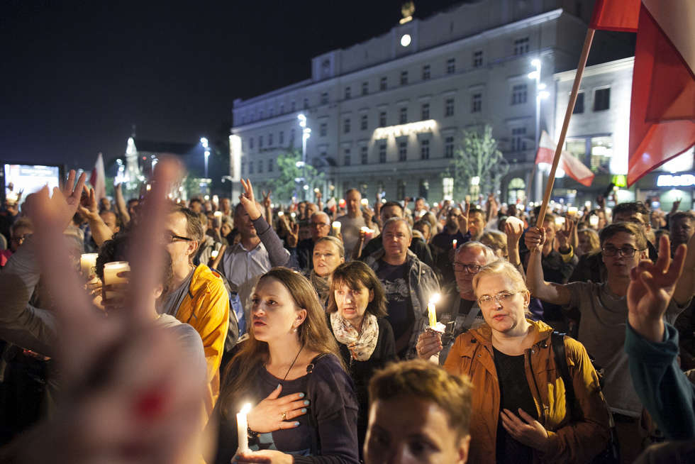  Protest przed sądem w Lublinie (zdjęcie 5) - Autor: Jacek Szydłowski
