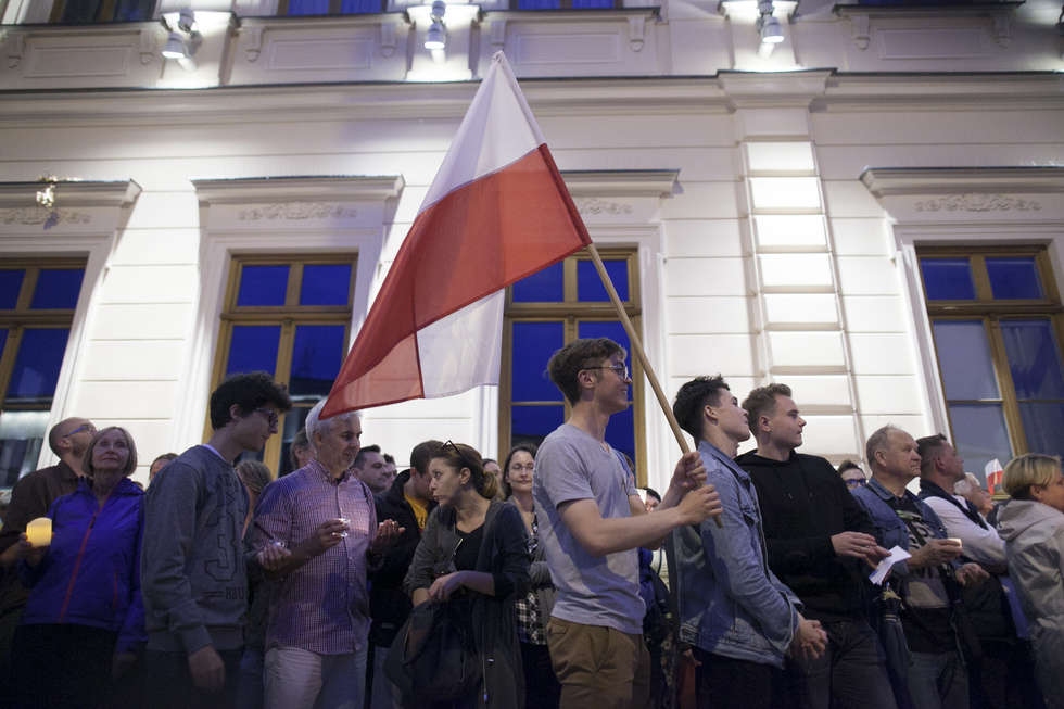  Protest przed sądem w Lublinie (zdjęcie 32) - Autor: Jacek Szydłowski