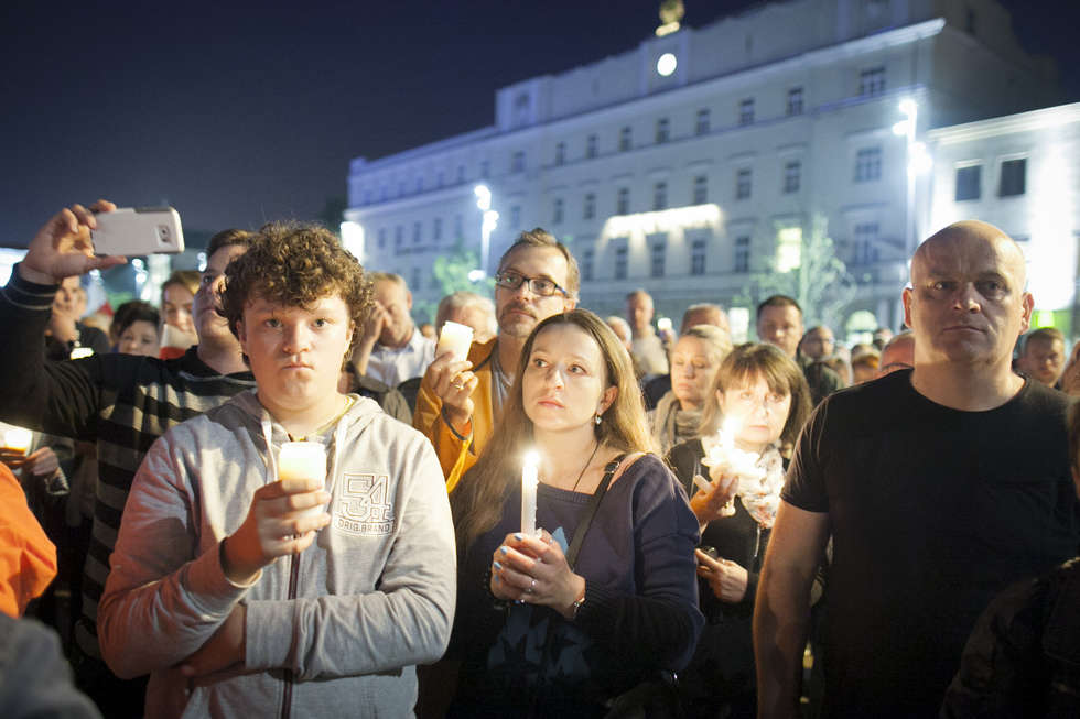  Protest przed sądem w Lublinie (zdjęcie 11) - Autor: Jacek Szydłowski