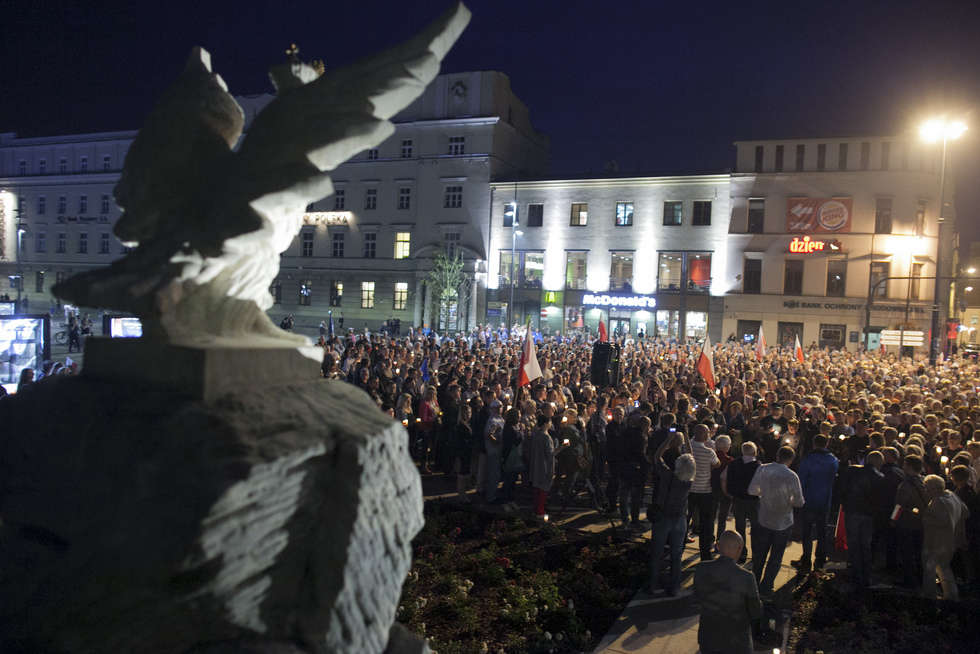  Protest przed sądem w Lublinie (zdjęcie 14) - Autor: Jacek Szydłowski