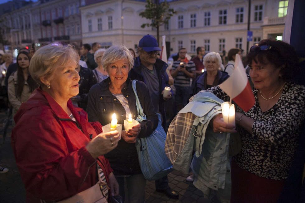  Protest w obronie sądów w Lublinie. Piątek (zdjęcie 44) - Autor: Jacek Szydłowski