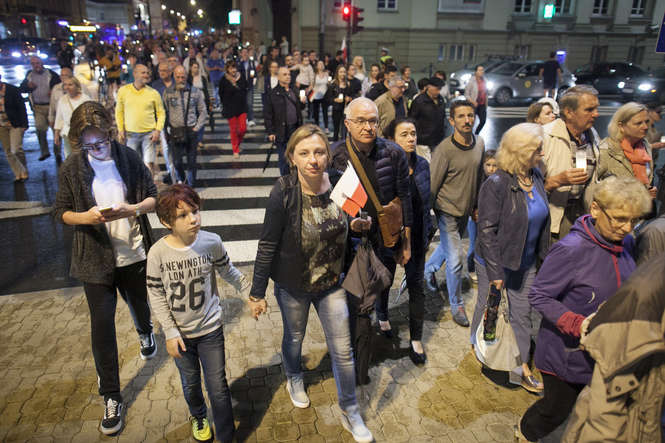 Protest w obronie sądów w Lublinie. Piątek