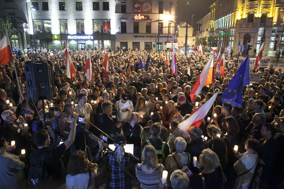  Protest w obronie sądów w Lublinie. Piątek (zdjęcie 20) - Autor: Jacek Szydłowski