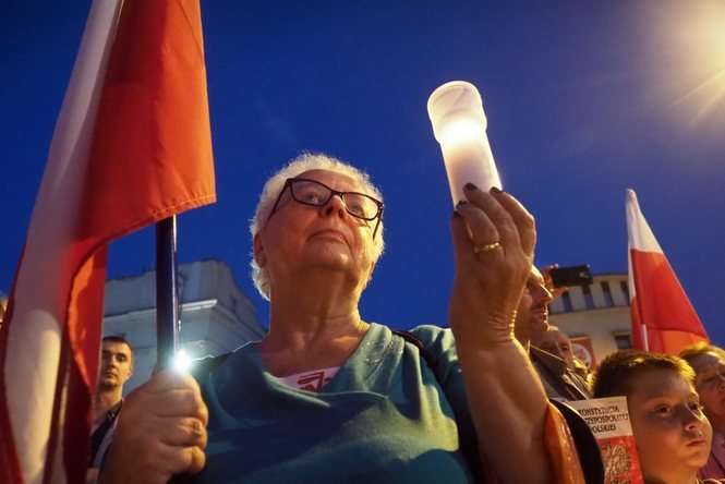 Kolejny protest w obronie sądów w Lublinie - sobota - Autor: Wojciech Nieśpiałowski