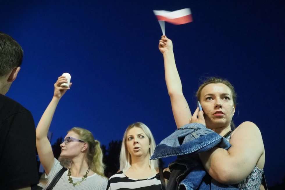  Kolejny protest w obronie sądów w Lublinie - sobota (zdjęcie 3) - Autor: Wojciech Nieśpiałowski