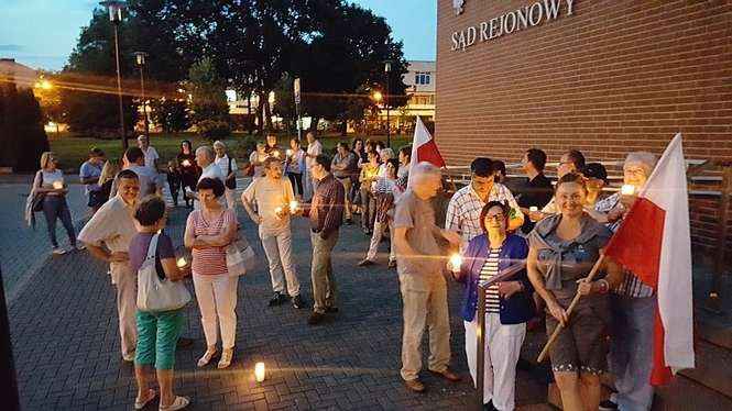 Protest w obronie sądów w Świdniku - sobota