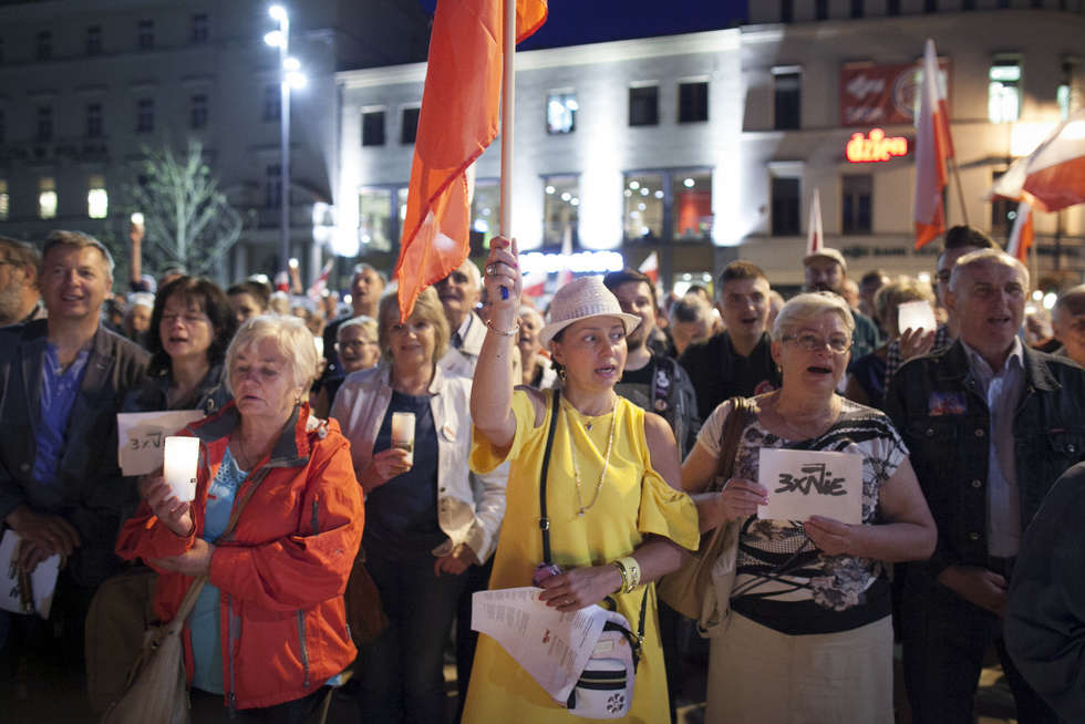  Protesty w obronie sądów. Niedziela w Lublinie  - Autor: Jacek Szydłowski
