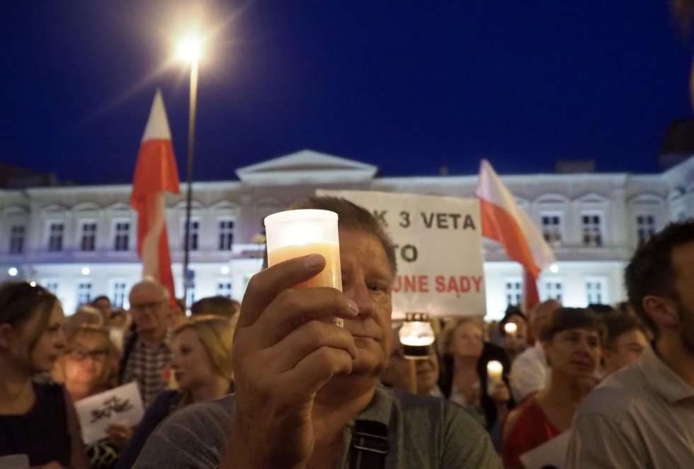  Kolejna manifestacja przed sądem w Lublinie (zdjęcie 6) - Autor: Wojciech Nieśpiałowski