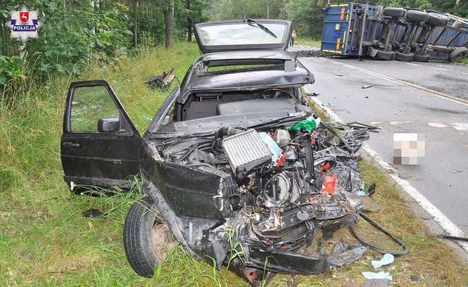 Wypadek w Ossówce - Autor: Policja