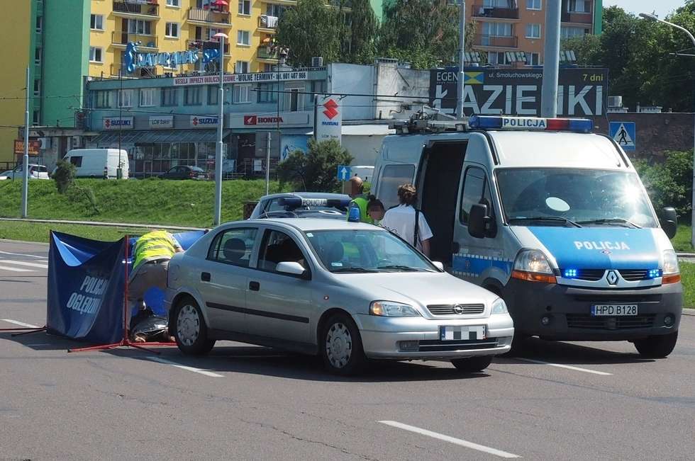  Wypadek przy ul. Mełgiewskiej w Lublinie - 1 sierpnia 2017 (zdjęcie 5) - Autor: Maciej Kaczanowski