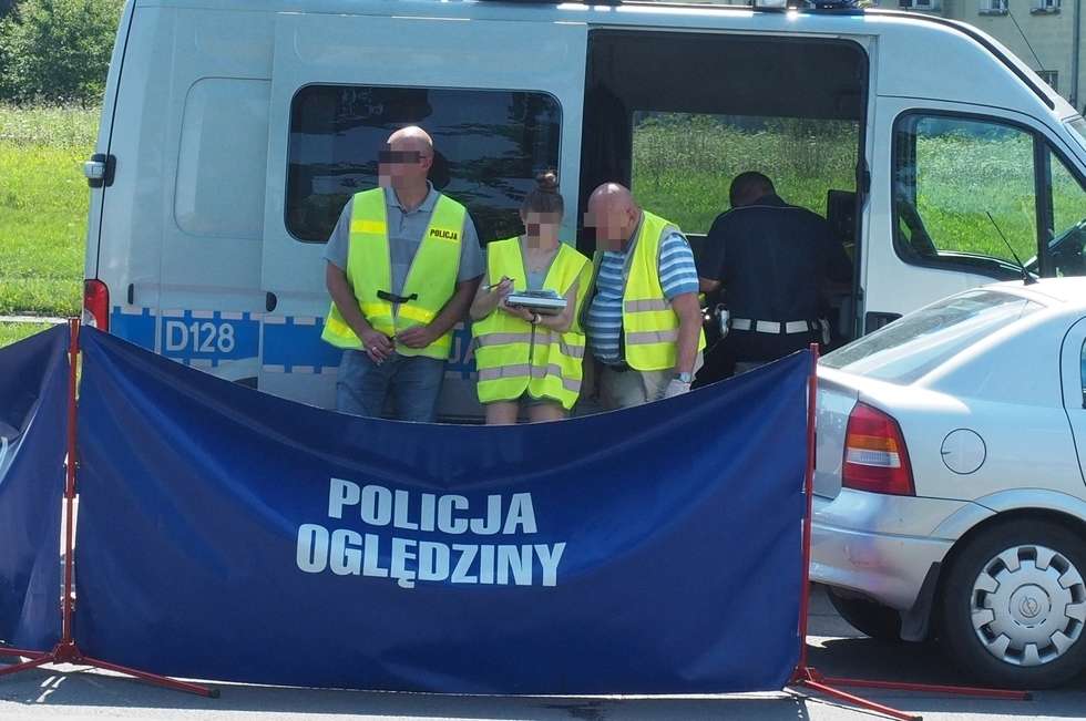  Wypadek przy ul. Mełgiewskiej w Lublinie - 1 sierpnia 2017 (zdjęcie 7) - Autor: Maciej Kaczanowski