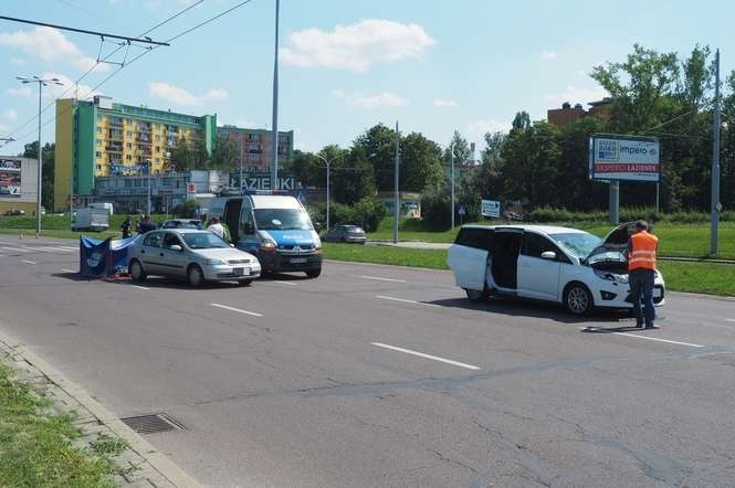 Wypadek przy ul. Mełgiewskiej w Lublinie - 1 sierpnia 2017