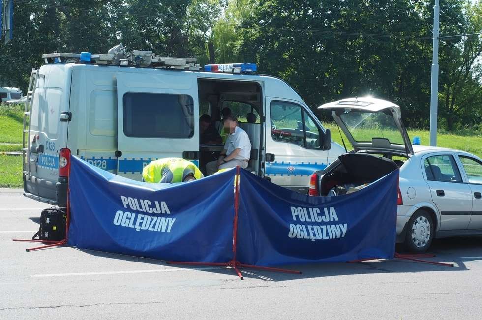  Wypadek przy ul. Mełgiewskiej w Lublinie - 1 sierpnia 2017  - Autor: Maciej Kaczanowski