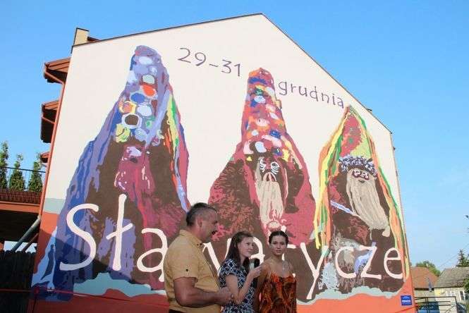 Mural z brodaczami w Sławatyczach - Autor: Ewelina Burda