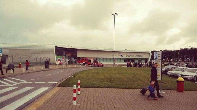 Ewakuacja na lotnisku Lublin