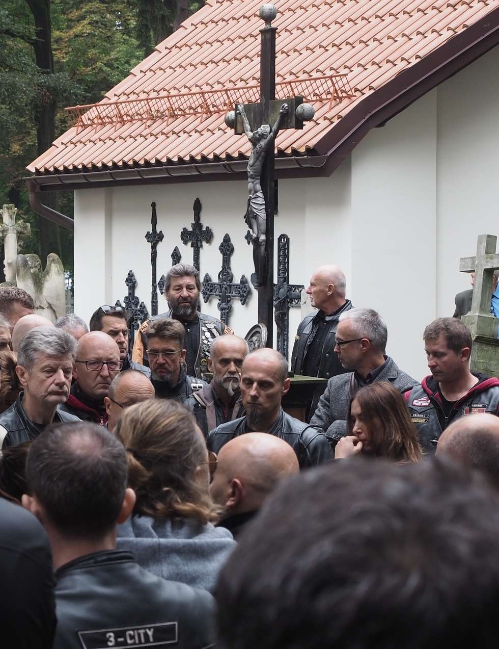  Pogrzeb motocyklisty Piotra Dobrowolskiego (zdjęcie 4) - Autor: ŁM
