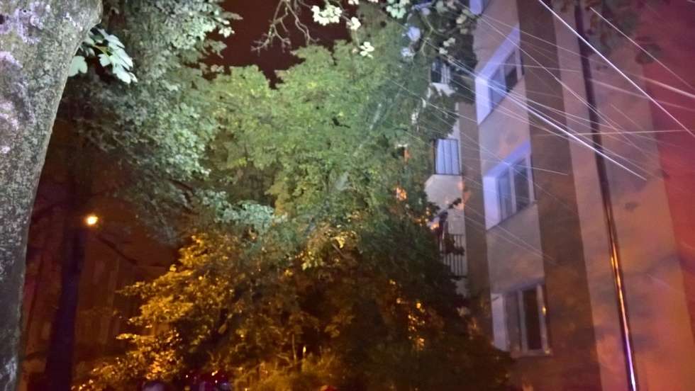  <p>Przewr&oacute;cone przez wiatr drzewo uszkodziło zadaszenie balkonu w bloku przy ul. Kaniowczyk&oacute;w 4 w Puławach.</p>