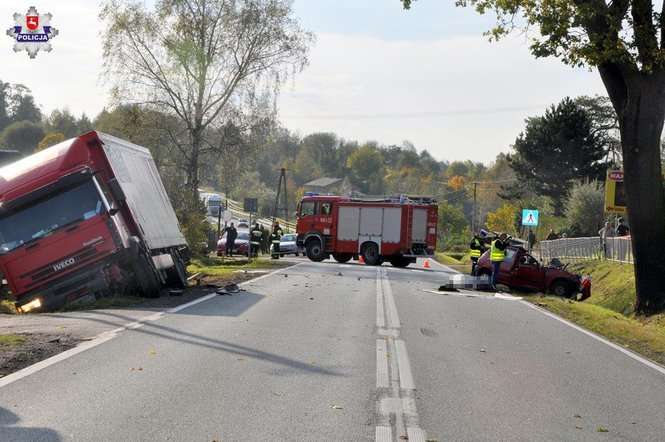 Wypadek w miejscowości Spławy Drugie - Autor: Policja