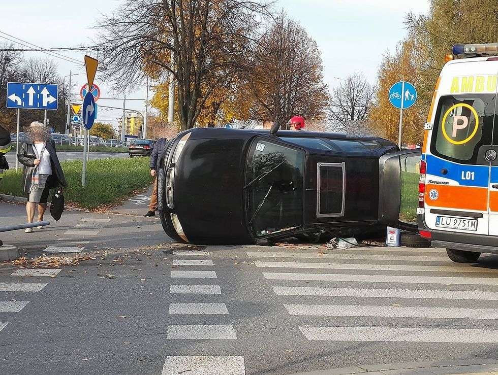  Wypadek na ul. Filaretów w Lublinie  - Autor: Alarm 24