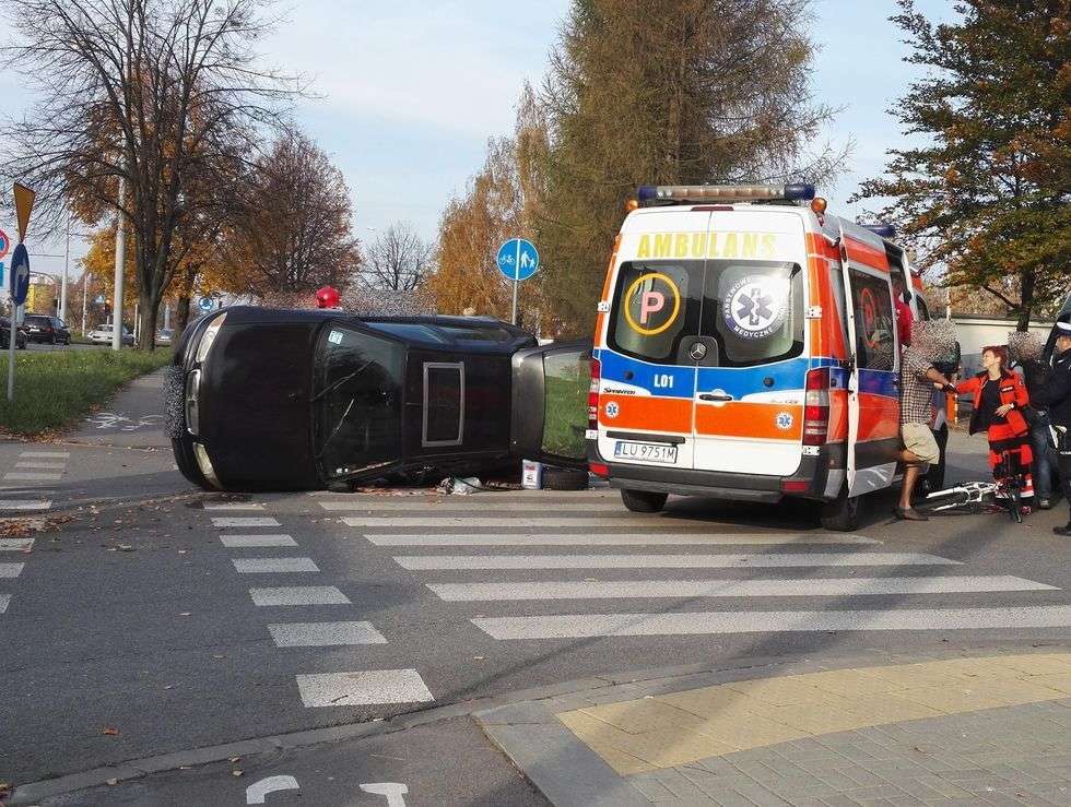  Wypadek na ul. Filaretów w Lublinie (zdjęcie 4) - Autor: Alarm 24